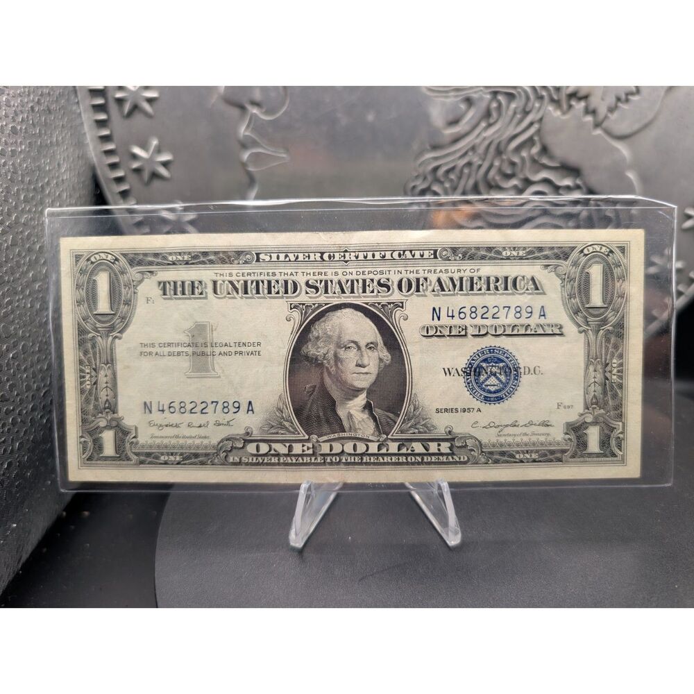 1957A $1 Silver Certificate • Blue Seal • N46822789A • Clean Circulated